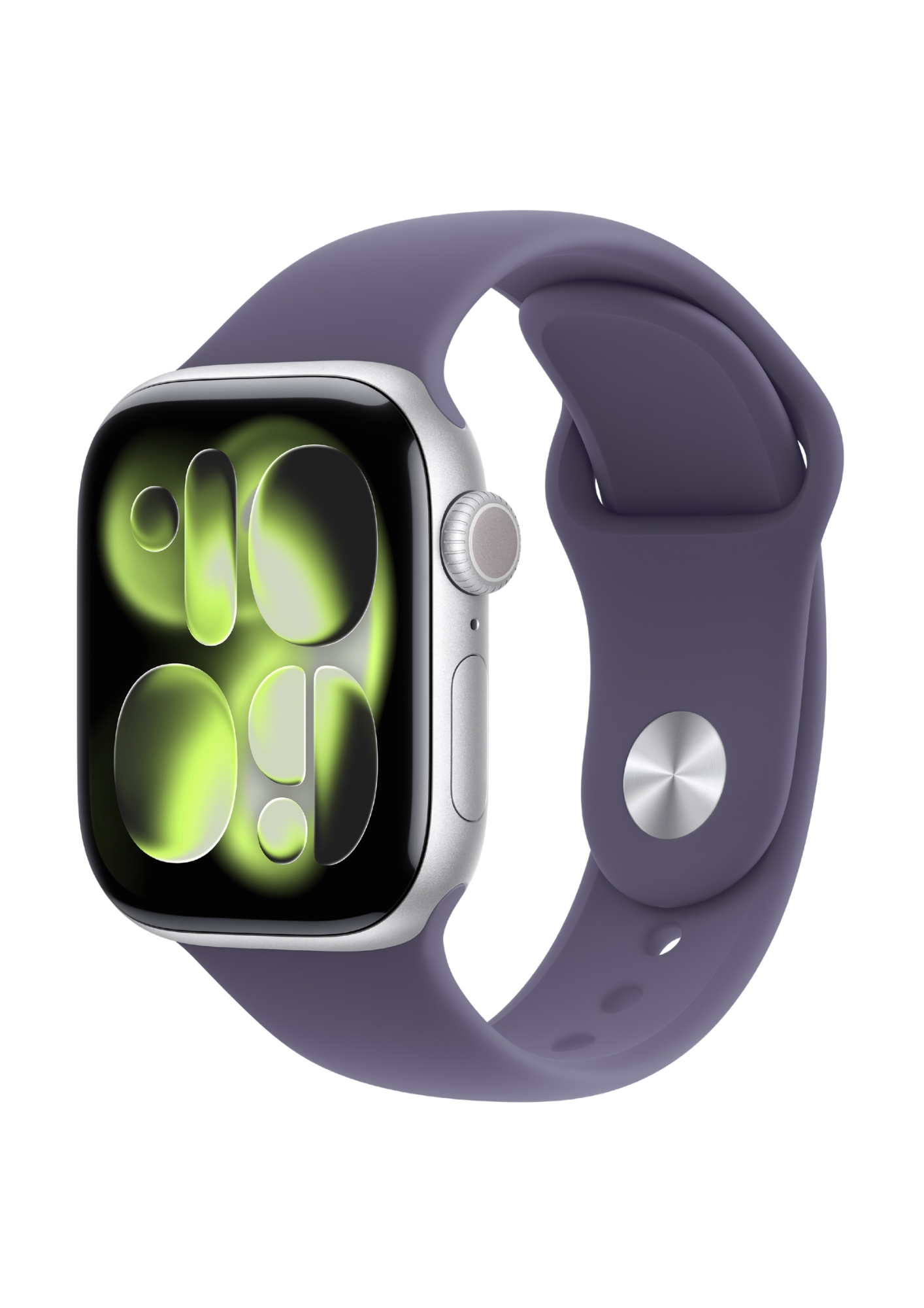 Apple Watch Series 11 GPS 46mm Silver Aluminium Case with Purple Fog  Sport Band-S|M